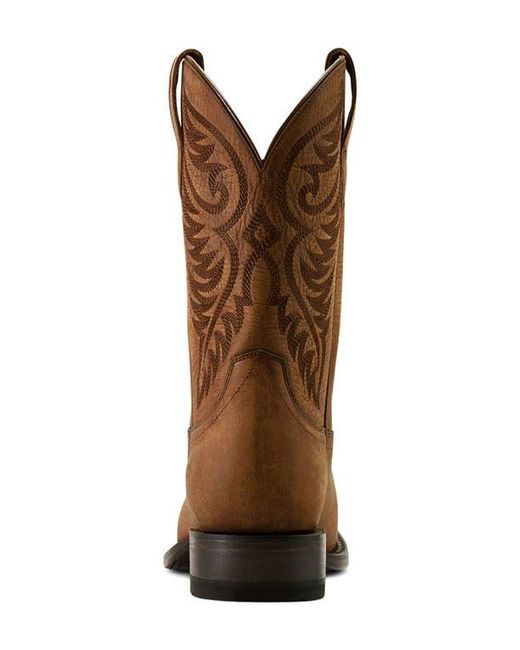 Ariat Brown Wiley Wide Square Toe Cowboy Boot for men