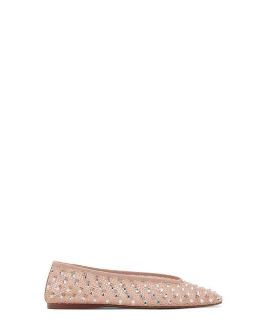 Mango Pink Embellished Ballet Flat