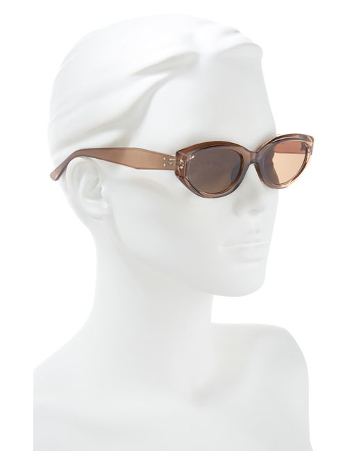 BP. Brown 50mm Oval Sunglasses