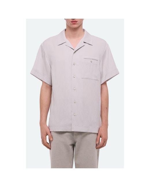 Helmut Lang Purple Solid Camp Shirt for men