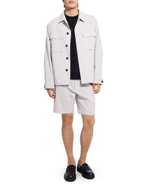 Theory White Mod Linen Blend Field Jacket for men