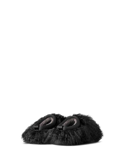 Ugg Black Tazz Fluff Momma Genuine Shearling Slipper