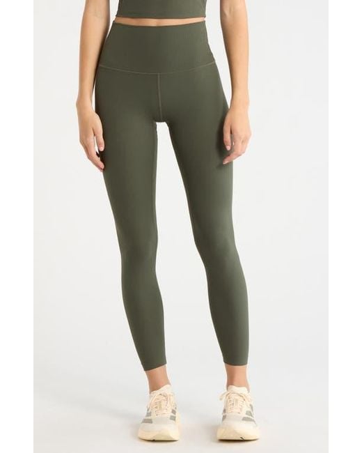 Mpg Green Ribbed Leggings