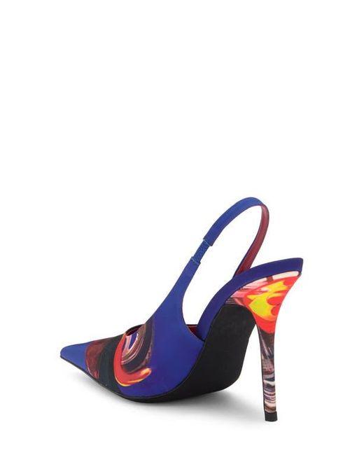 Jeffrey Campbell Blue Surpass Slingback Pointed Toe Pump