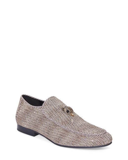 Kurt Geiger Hugh Eagle Herringbone Loafer in Gray for Men | Lyst