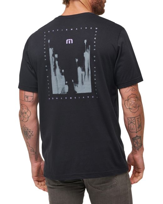 Travis Mathew Black Windside Graphic T-shirt for men