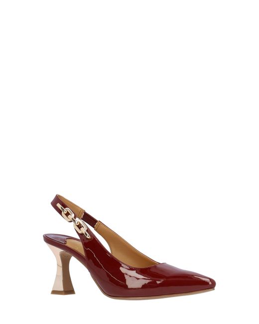 J. Reneé Red Krissa Slingback Pointed Toe Pump