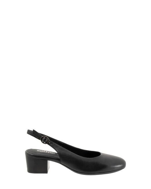 Softwalk® Black Largo Slingback Pump