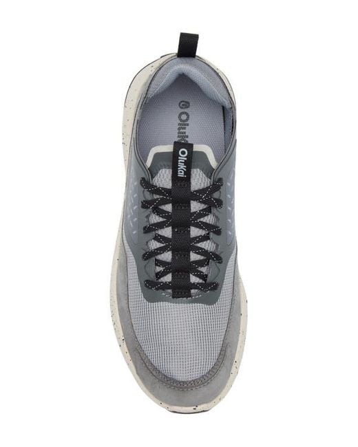 Olukai Gray Makiki Water Resistant Trail Sneaker for men
