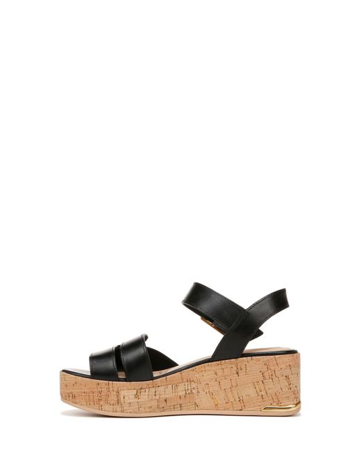 Sarto Black Tilly Ankle Strap Platform Wedge Sandal