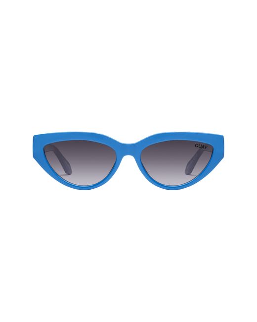 Quay Blue Narrow Down 57mm Gradient Cat Eye Sunglasses