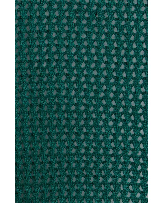 Varley Green Savannah Open Knit Half Zip