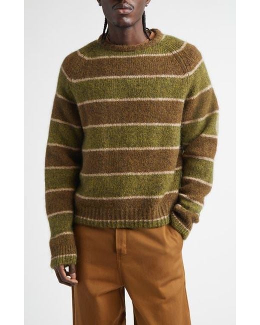Stockholm Surfboard Club Stripe Ragaln Sleeve Mohair & Wool Blend