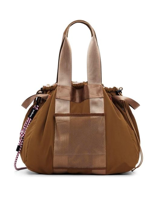 Desigual Brown Nylon Shopper