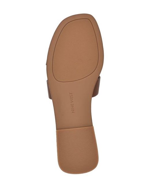 Nine West Brown Giny Slide Sandal