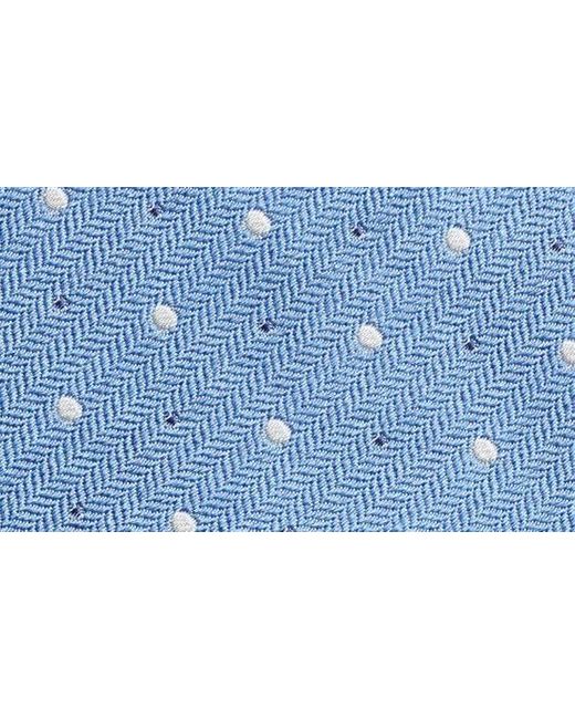 Jack Victor Blue Chesterfield Neat Dot Silk Tie for men