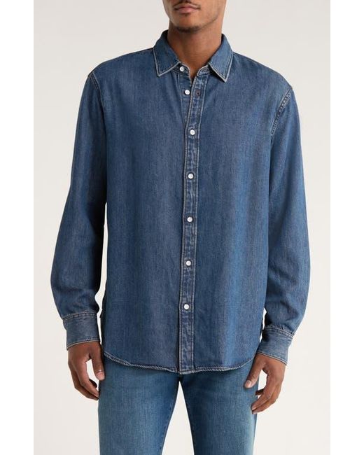 Rag & Bone Blue Finch Featherweight Denim Button-Up Shirt for men