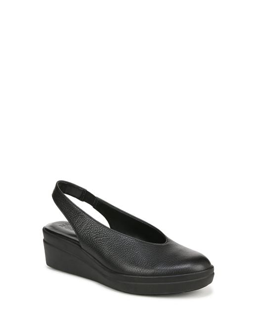 Naturalizer Black Sutton Slingback Platform Wedge Pump