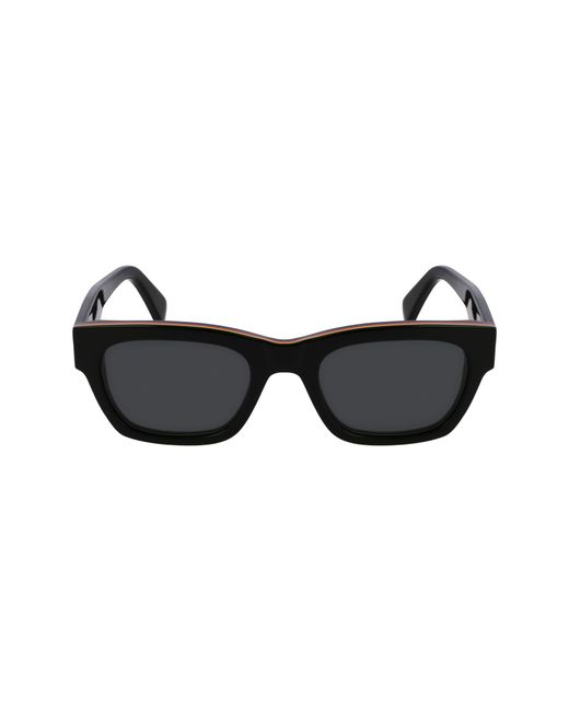 Paul Smith Black Loxham 52Mm Modified Rectangular Sunglasses