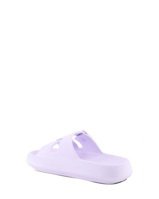 Flexus by Spring Step Purple Bubbles Waterproof Slide Sandal