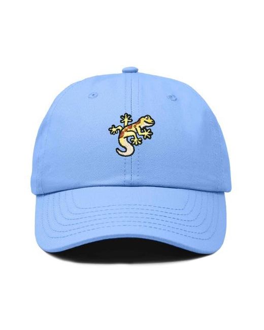 Alix Blue Gecko Embroidered Casual Cap for men