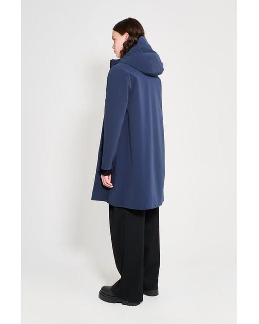 Stutterheim Blue Mosebacke Patch Matte Raincoat