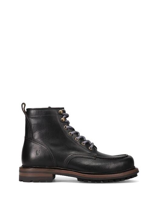 Frye Black Hudson Work Boot for men