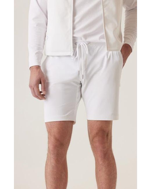 Dek White Solarx Nano Nylon Warp Knit Bermuda Shorts for men