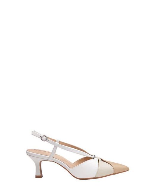 Johnston & Murphy Natural Lindsey Ring Slingback Pump