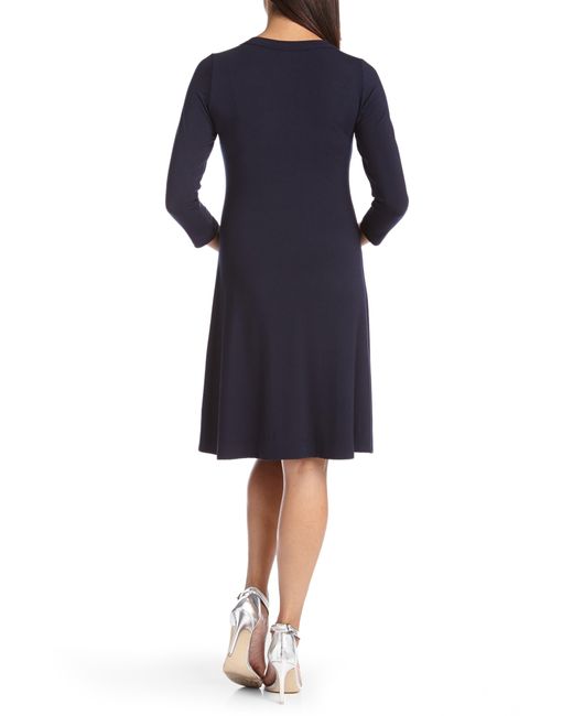 Karen Kane Blue A-line Jersey Dress