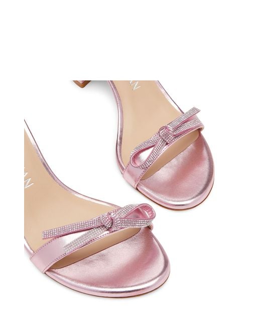 Stuart Weitzman Pink Nearlynude Bow Sandal