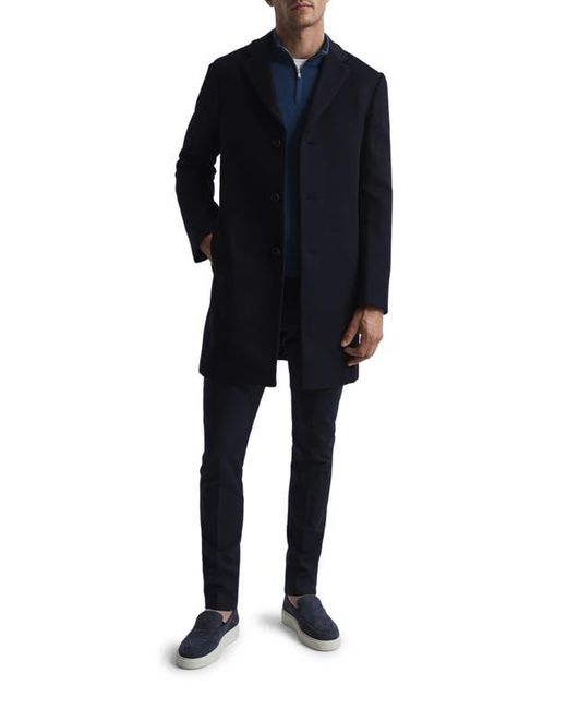 Reiss Blue Gable Wool Blend Overcoat for men