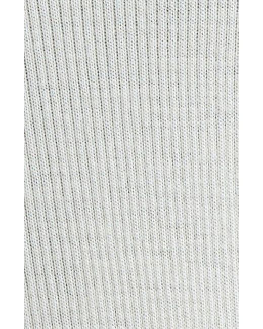 Tom Ford White Wool, Silk & Cashmere Rib Turtleneck Sweater for men