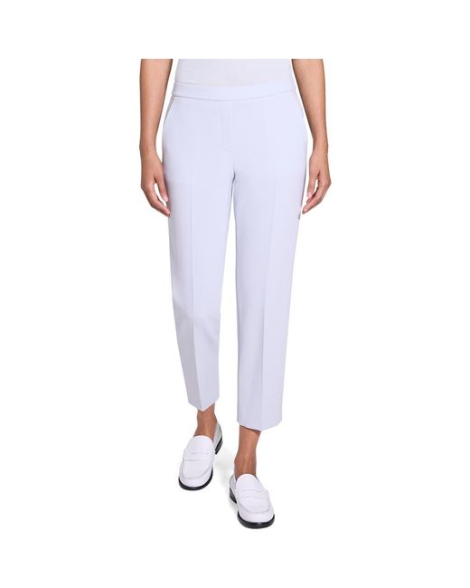 Theory White Treeca Pull-On Trousers