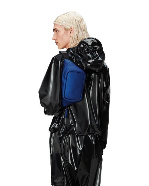 Rains Blue Mini Waterproof Belt Bag for men