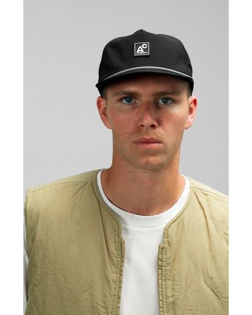 Melin Black Coronado Packable Hydro Snapback Ball Cap for men