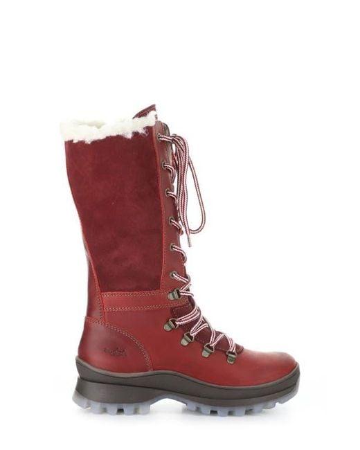 Bos. & Co. Red Dell Waterproof Wool Faux Shearling Lined Boot