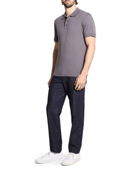 Theory Gray Precise Piqué Polo for men