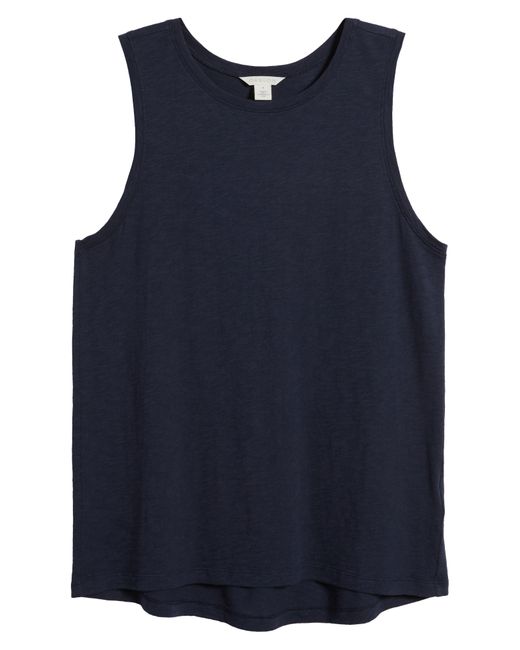 Caslon Blue Caslon(r) Ruched Back Sleeveless Swing Top