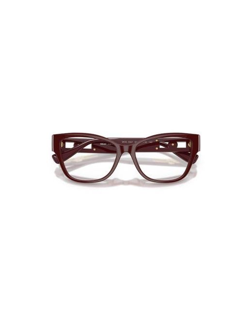 Versace Brown 54Mm Rectangle Optical Glasses