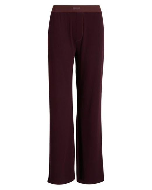 Skims Red Sheer Rib Pajama Pants