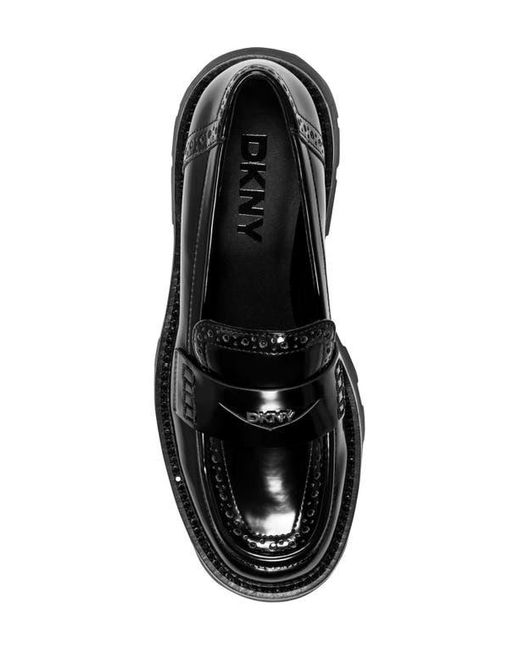 DKNY Black Sahana Platform Penny Loafer