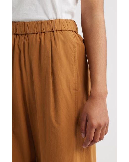 Eileen Fisher Brown Pleated Lantern Ankle Pants