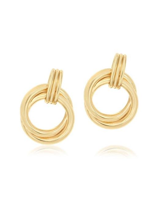 SHYMI Metallic Twisted Loop Drop Earrings