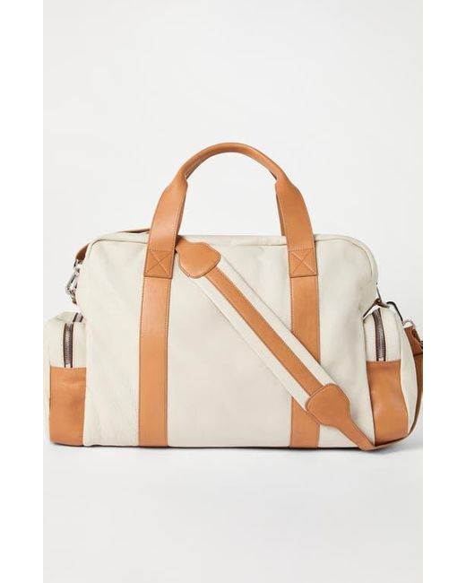 Brunello Cucinelli White Calfskin And Cowhide Duffle Bag for men