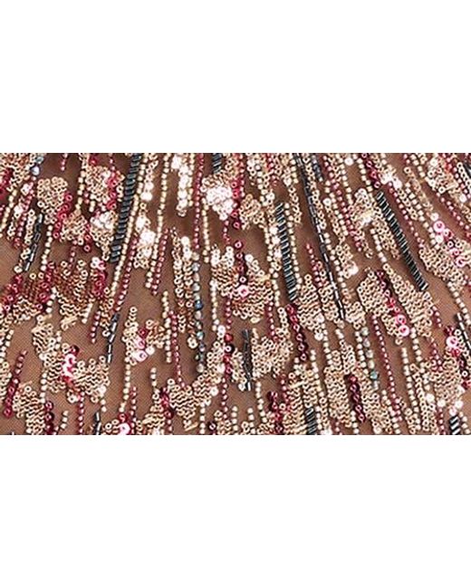 HELSI Red Marina Sequin Cocktail Pencil Dress