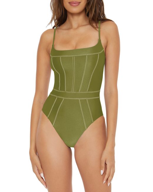 Becca Green Color Sheen One-piece Swimsuit