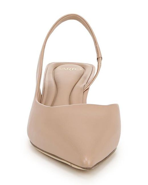 Sarto Pink Devin Pointed Toe Slingback Pump