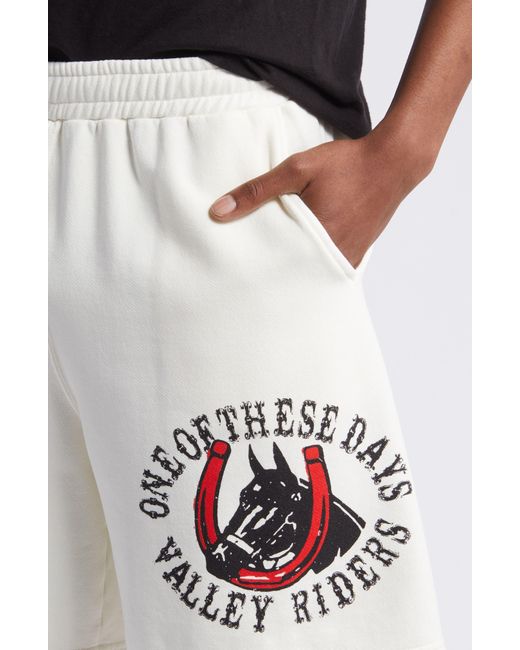 One Of These Days White Valley Riders Shorts for men