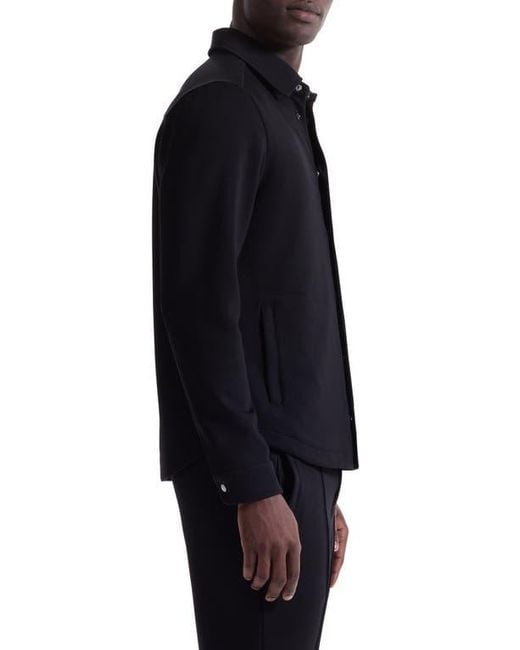 Bugatchi Blue Soft Touch Snap-Up Shirt for men